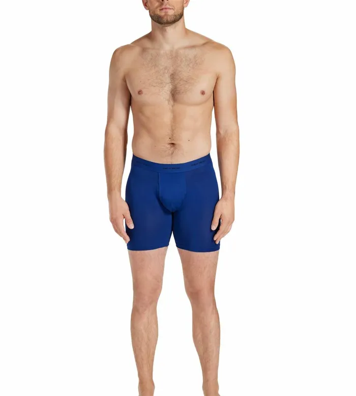 Men Quick Dry Action Blend Long Boxer Briefs Blue Underwear 3 Pack Pair Of Thieves Long Boxer Briefs