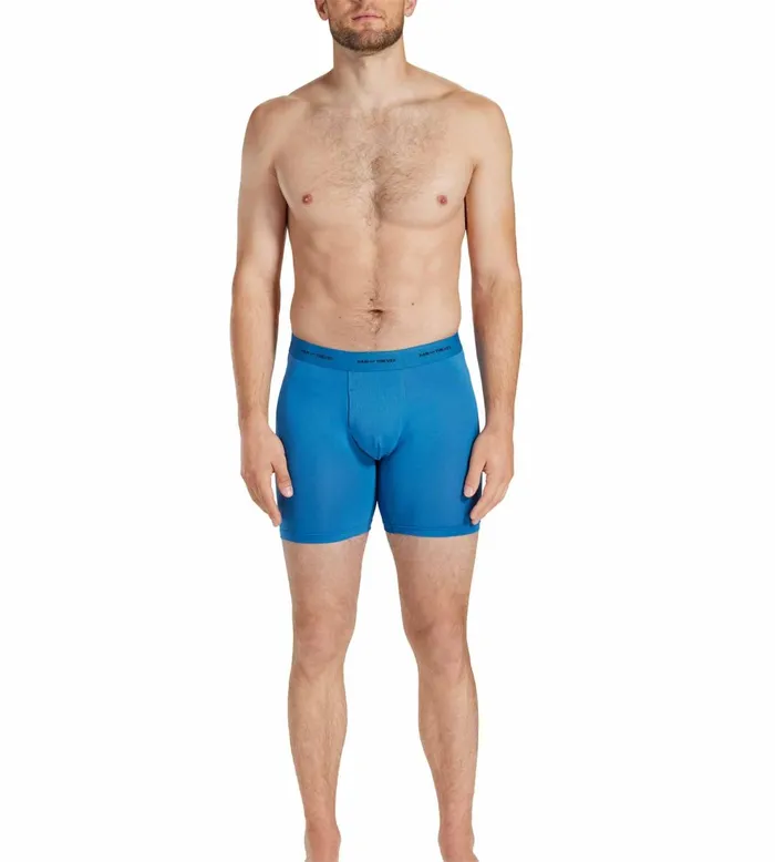 Men Quick Dry Action Blend Long Boxer Briefs Blue Underwear 3 Pack Pair Of Thieves Long Boxer Briefs