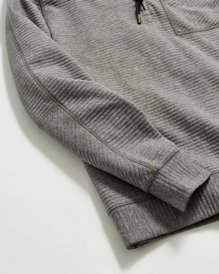 Men Quilted Half Zip Medium Grey Billy Reid Sweaters and Sweatshirts