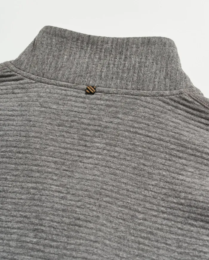 Men Quilted Half Zip Medium Grey Billy Reid Sweaters and Sweatshirts