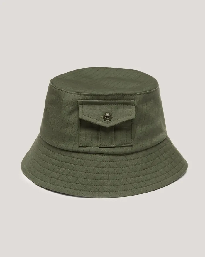 Men Ripstop Bush Hat Green YMC Headwear
