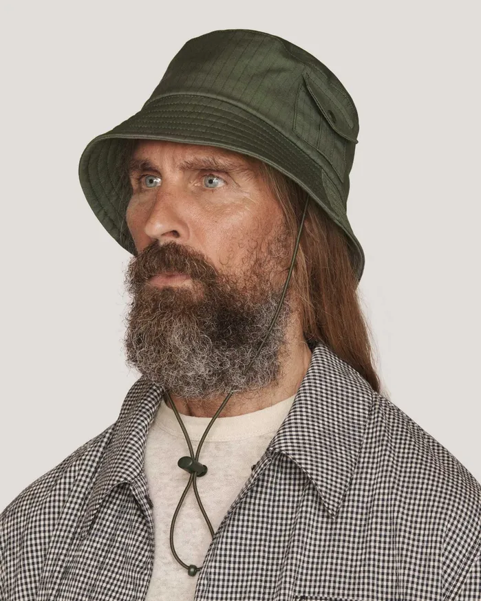 Men Ripstop Bush Hat Green YMC Headwear