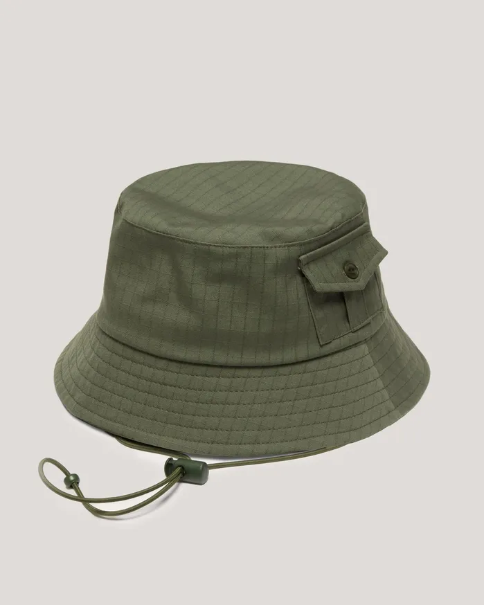 Men Ripstop Bush Hat Green YMC Headwear