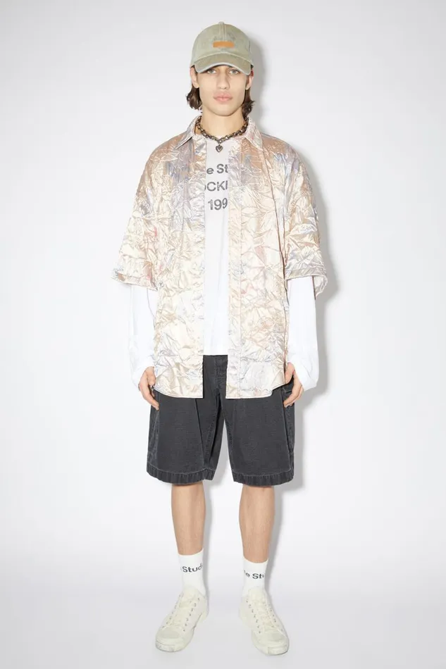 Men Ripstop Shorts Black Acne Studios Shorts