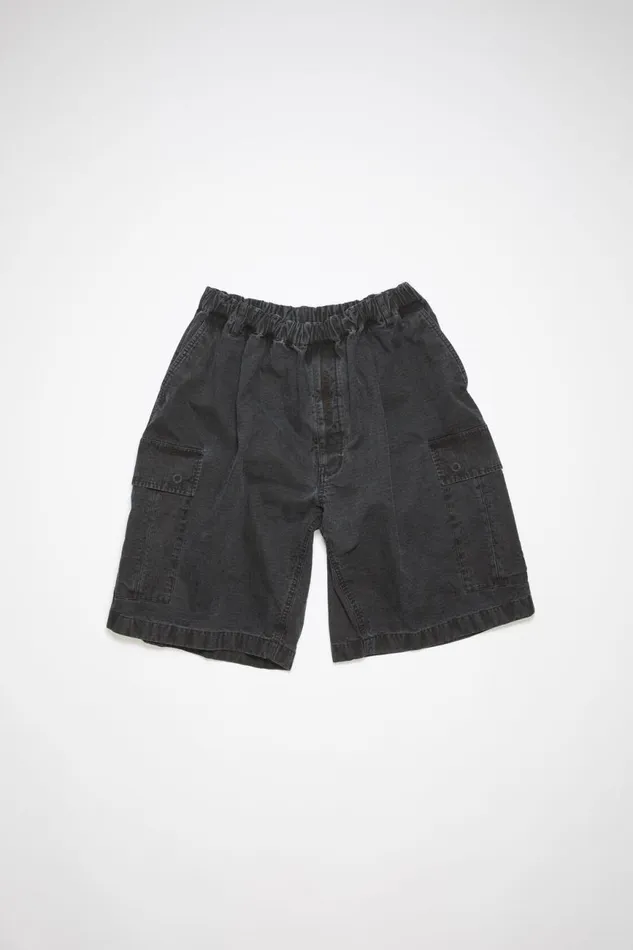 Men Ripstop Shorts Black Acne Studios Shorts