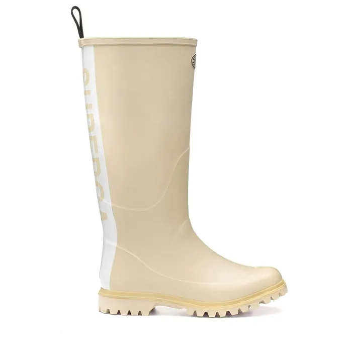 Men Rubber Boots Unisex 799 RUBBER BOOTS LETTERING High Cut BEIGE SEMOLINA Superga Gumboots