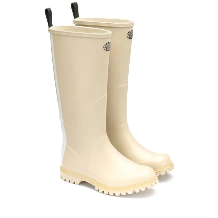 Men Rubber Boots Unisex 799 RUBBER BOOTS LETTERING High Cut BEIGE SEMOLINA Superga Gumboots