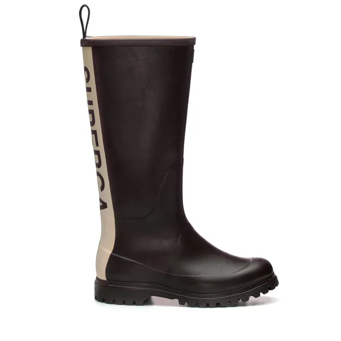 Men Rubber Boots Unisex 799 RUBBER BOOTS LETTERING High Cut BLACK BRISTOLOFF WHITE Superga Gumboots