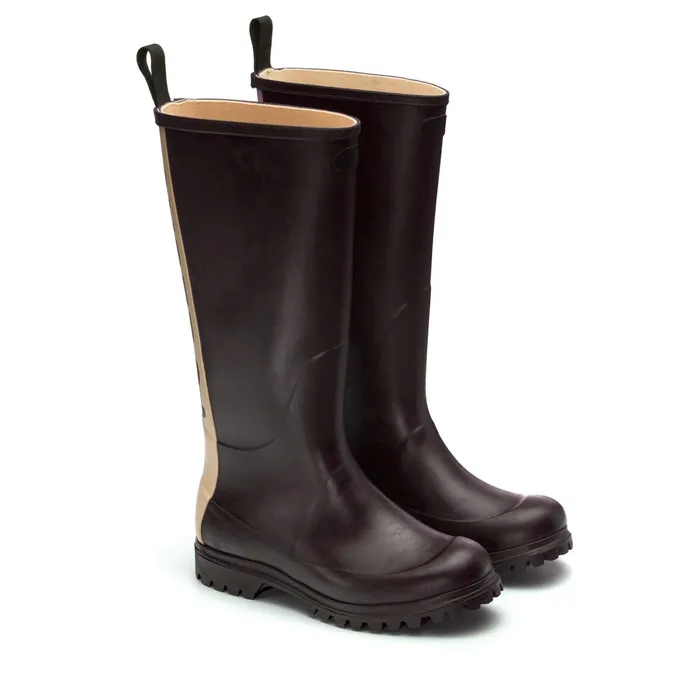 Men Rubber Boots Unisex 799 RUBBER BOOTS LETTERING High Cut BLACK BRISTOLOFF WHITE Superga Gumboots