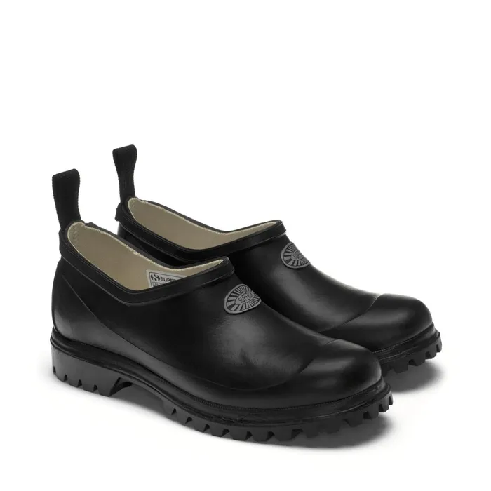 Men Rubber Boots Unisex 809 RUBBER MULE Low Cut BLACK Superga Gumboots