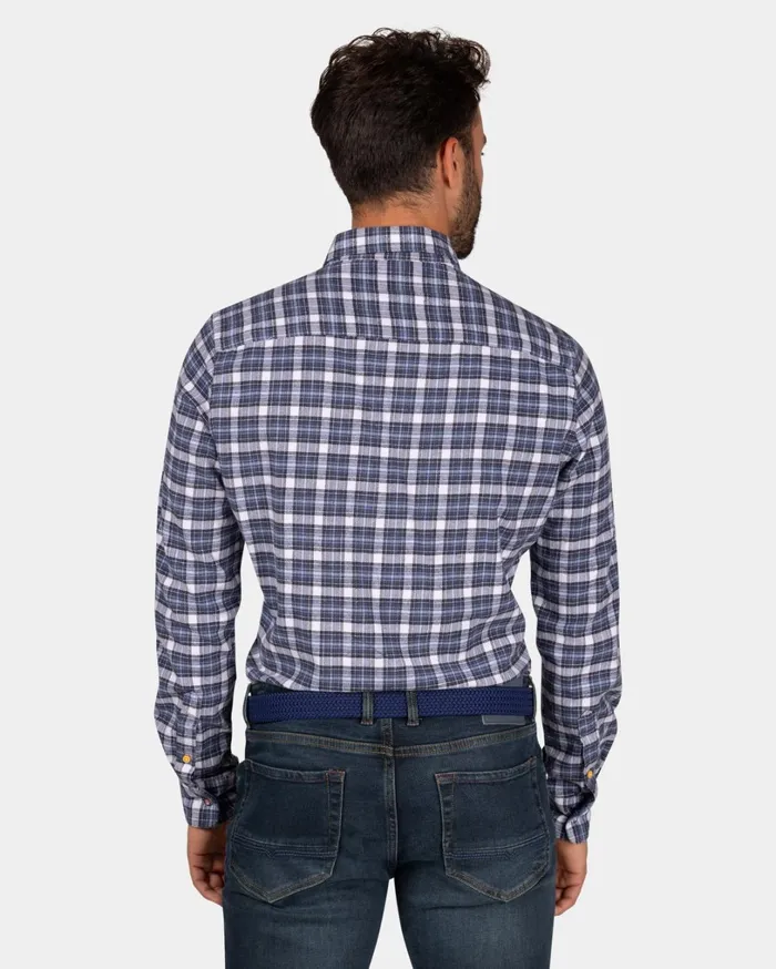 Men Shirts NZA New Zealand Auckland Blue And White Checkered Flannel Shirt 8211 Tin Blue Men Shirts NZA New Zealand Auckland Blue And White Checkered Flannel Shirt 8211 Tin Blue