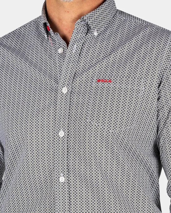Men Shirts NZA New Zealand Auckland Dark Green Cotton Shirt With Elastane 8211 Gravel Green Men Shirts NZA New Zealand Auckland Dark Green Cotton Shirt With Elastane 8211 Gravel Green