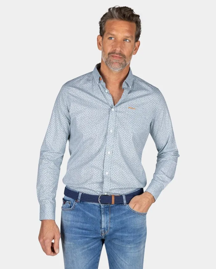 Men Shirts NZA New Zealand Auckland Light Green Poplin Shirt 8211 Pebble Green