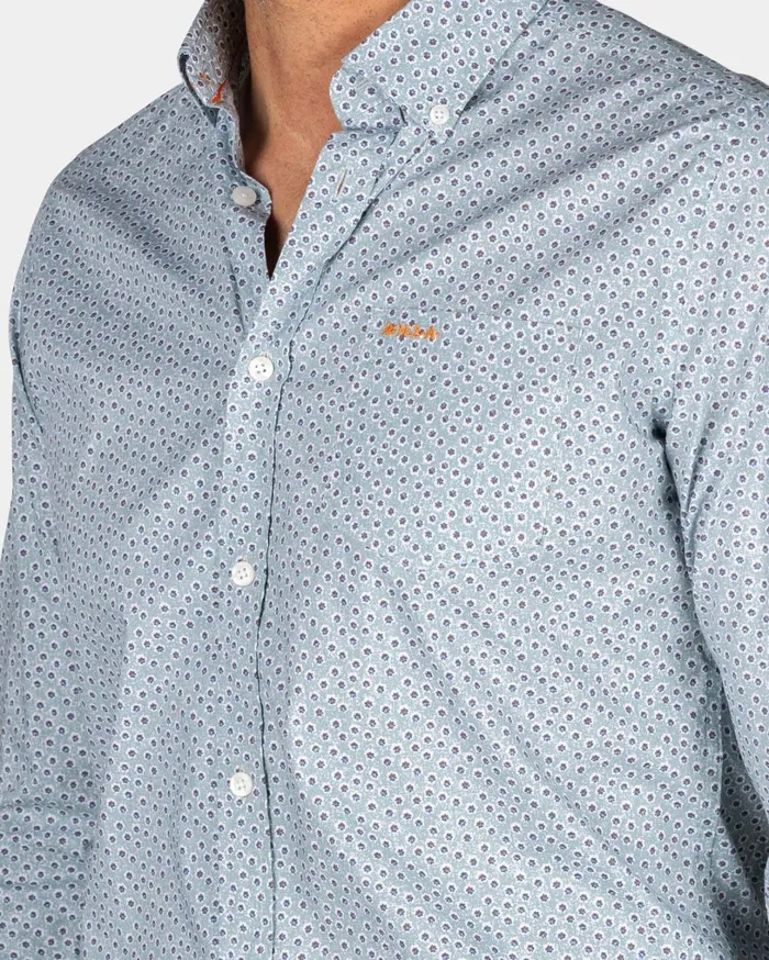 Men Shirts NZA New Zealand Auckland Light Green Poplin Shirt 8211 Pebble Green