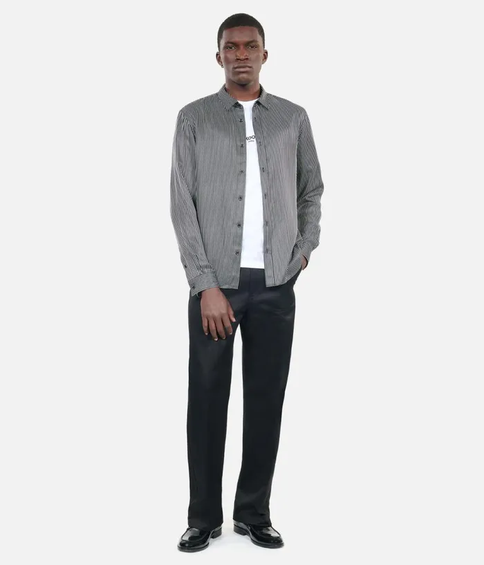 Men Shirts THE KOOPLES Black And White Striped Shirt