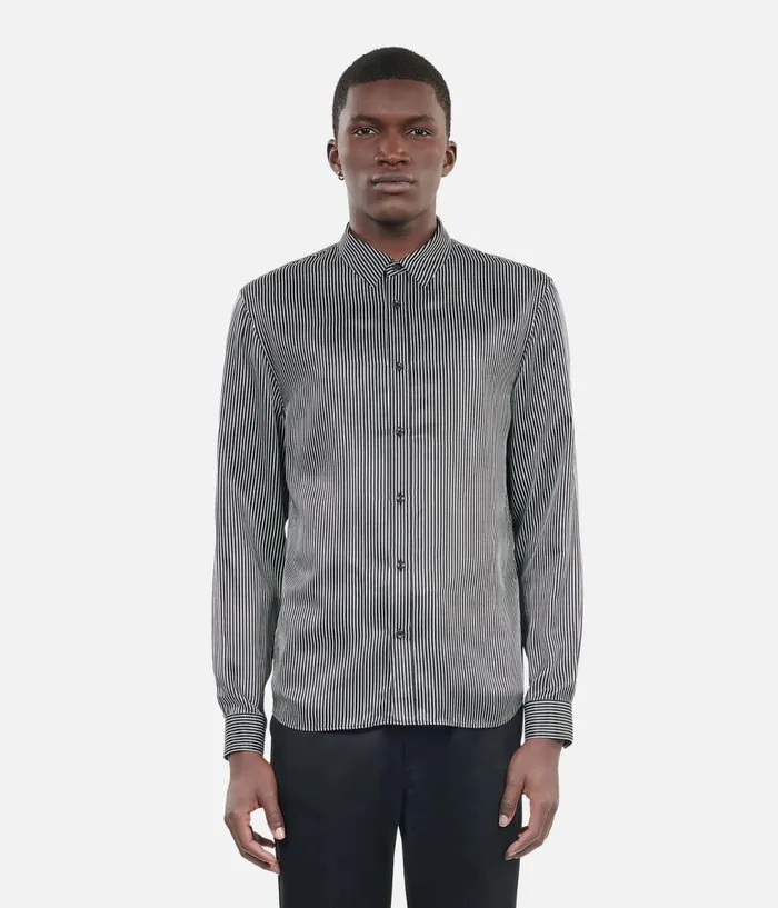 Men Shirts THE KOOPLES Black And White Striped Shirt Men Shirts THE KOOPLES Black And White Striped Shirt