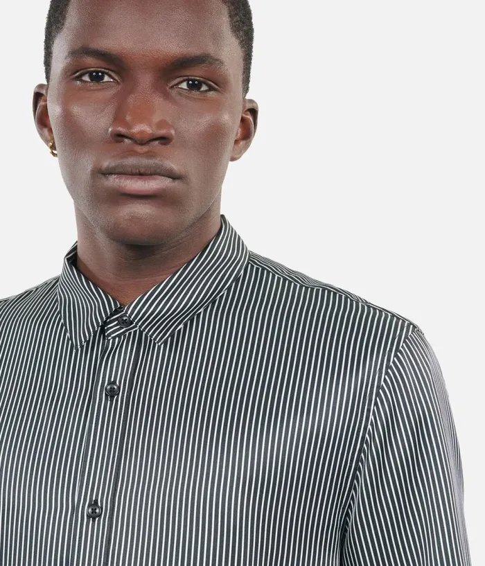 Men Shirts THE KOOPLES Black And White Striped Shirt Men Shirts THE KOOPLES Black And White Striped Shirt
