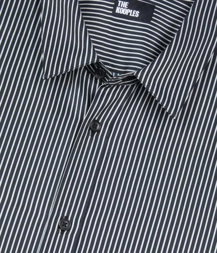 Men Shirts THE KOOPLES Black And White Striped Shirt Men Shirts THE KOOPLES Black And White Striped Shirt