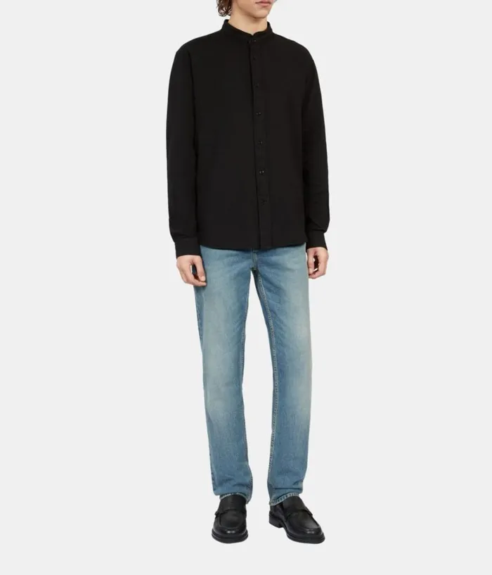 Men Shirts THE KOOPLES Black Cotton And Linen Shirt Men Shirts THE KOOPLES Black Cotton And Linen Shirt