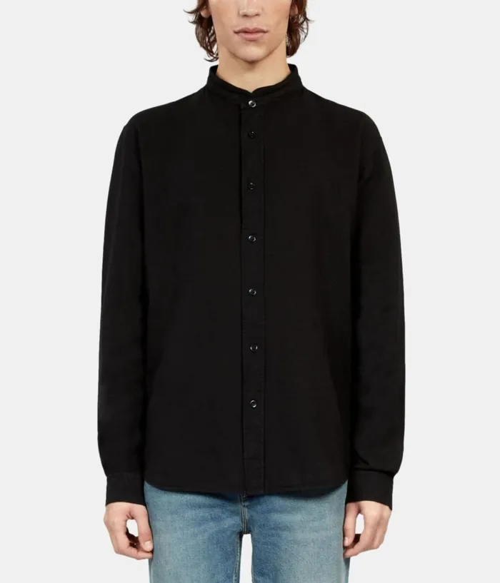 Men Shirts THE KOOPLES Black Cotton And Linen Shirt Men Shirts THE KOOPLES Black Cotton And Linen Shirt
