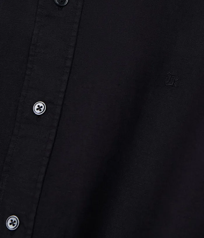 Men Shirts THE KOOPLES Black Cotton And Linen Shirt Men Shirts THE KOOPLES Black Cotton And Linen Shirt
