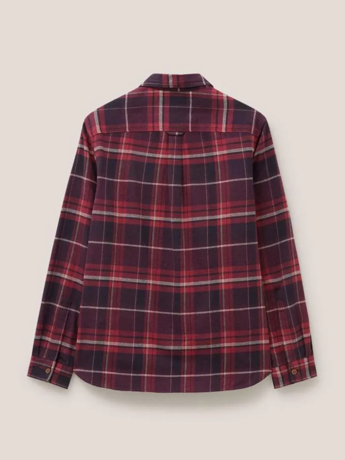 Men SHIRTS White Stuff Moxley Brushed Check Shirt Dk Red Men SHIRTS White Stuff Moxley Brushed Check Shirt Dk Red