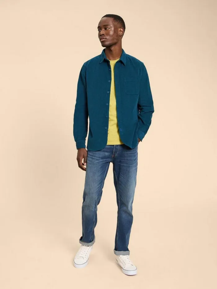 Men SHIRTS White Stuff Whitwick Cord Shirt Mid Teal