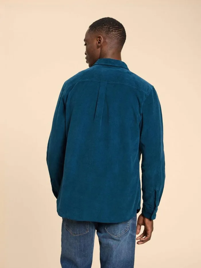 Men SHIRTS White Stuff Whitwick Cord Shirt Mid Teal Men SHIRTS White Stuff Whitwick Cord Shirt Mid Teal