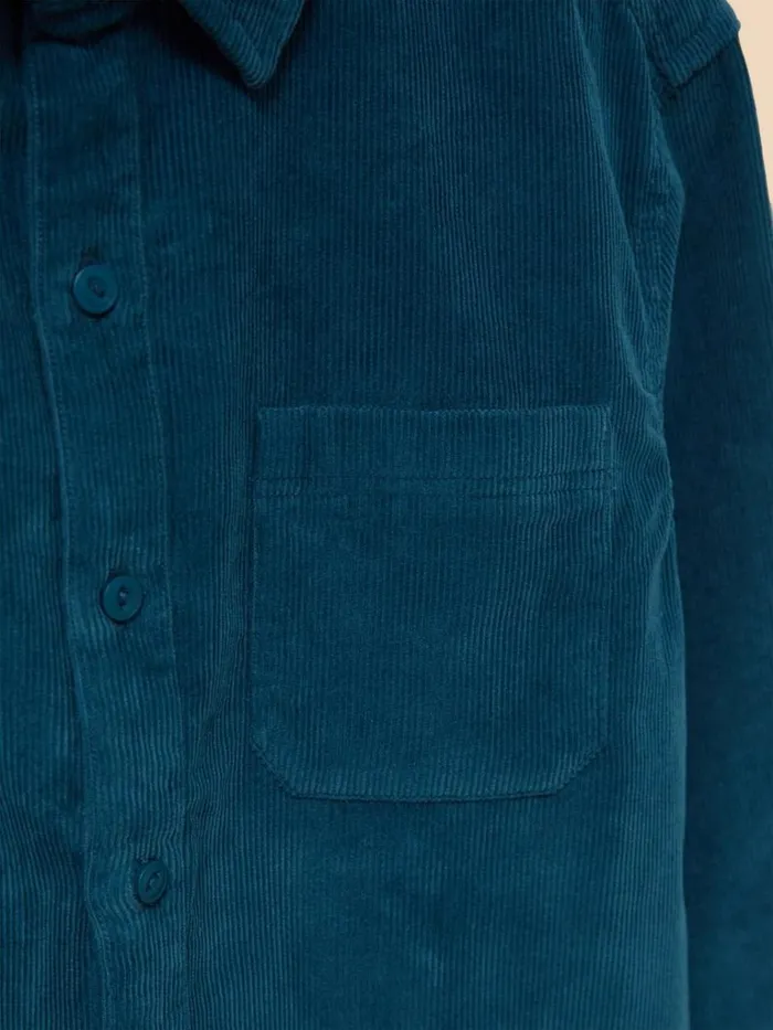 Men SHIRTS White Stuff Whitwick Cord Shirt Mid Teal Men SHIRTS White Stuff Whitwick Cord Shirt Mid Teal