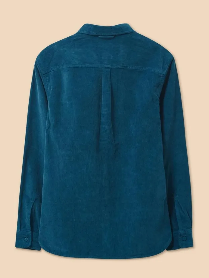 Men SHIRTS White Stuff Whitwick Cord Shirt Mid Teal Men SHIRTS White Stuff Whitwick Cord Shirt Mid Teal