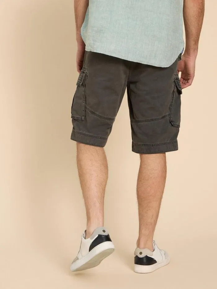 Men SHORTS White Stuff Halsall Organic Cargo Short Pure Black Men SHORTS White Stuff Halsall Organic Cargo Short Pure Black