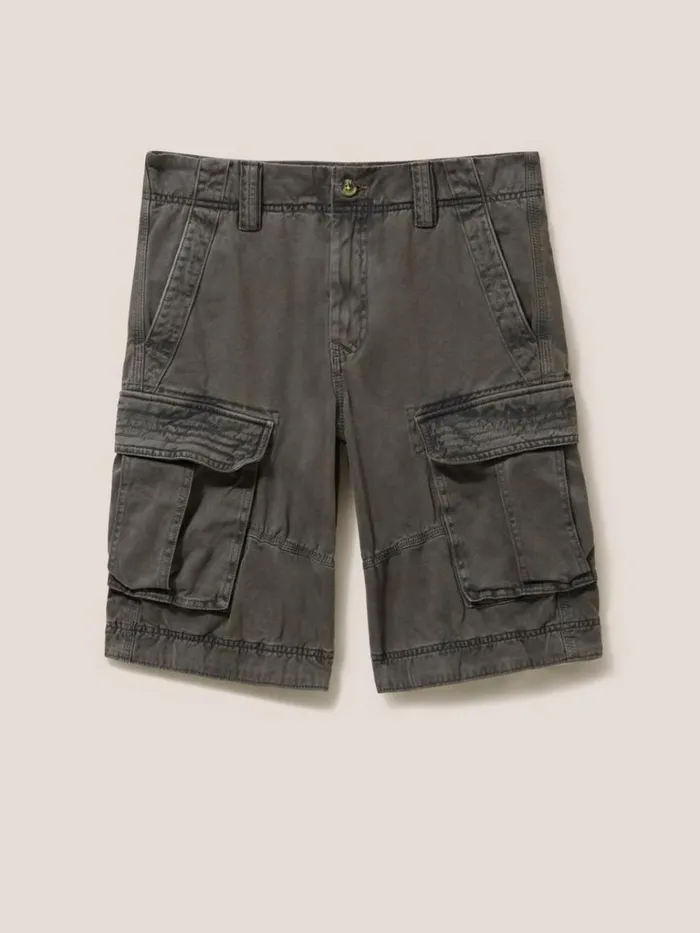 Men SHORTS White Stuff Halsall Organic Cargo Short Pure Black Men SHORTS White Stuff Halsall Organic Cargo Short Pure Black