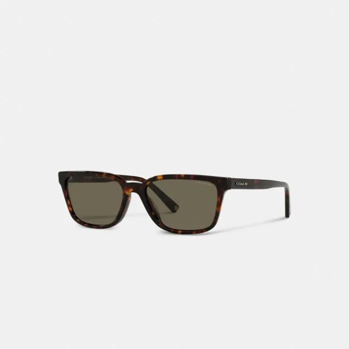 Men Signature Workmark Square Sunglasses Dark Tortoise Coach Sunglasses