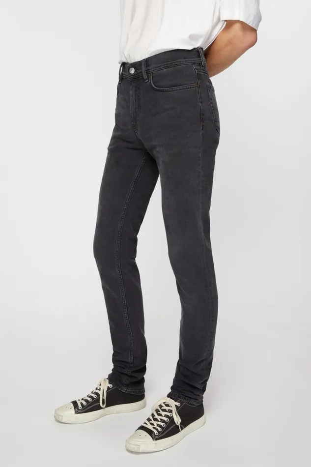 Men Skinny Fit Jeans 8211 North Used Black Acne Studios Jeans
