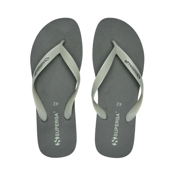 Men Slippers Man 4121 FLIP FLOPS FlipFlop MILITARY GREENGREY SAGE Superga Flip Flop