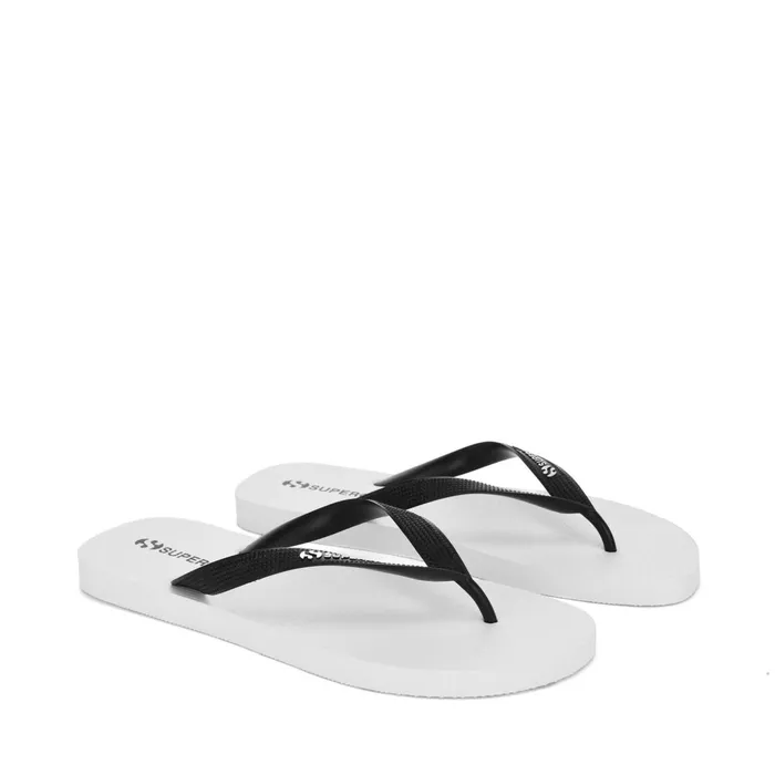 Men Slippers Man 4121 FLIP FLOPS FlipFlop WHITEBLACK Superga Flip Flop