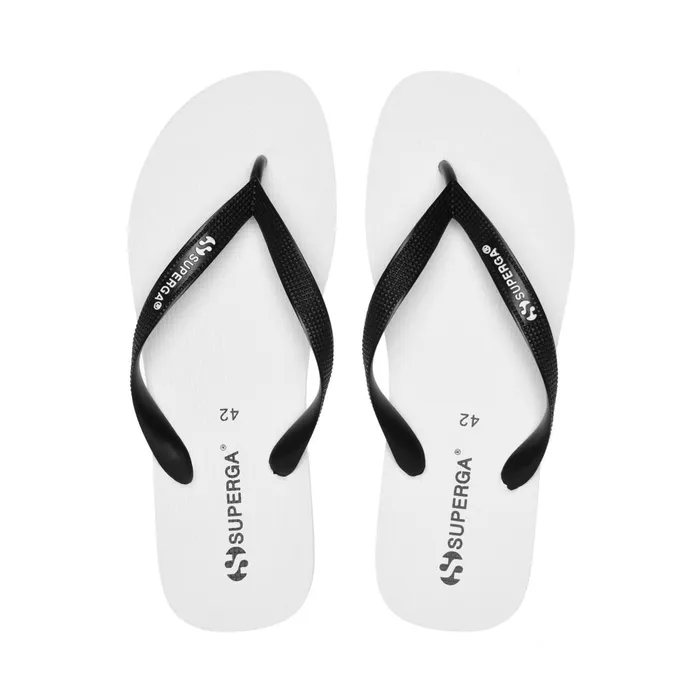 Men Slippers Man 4121 FLIP FLOPS FlipFlop WHITEBLACK Superga Flip Flop