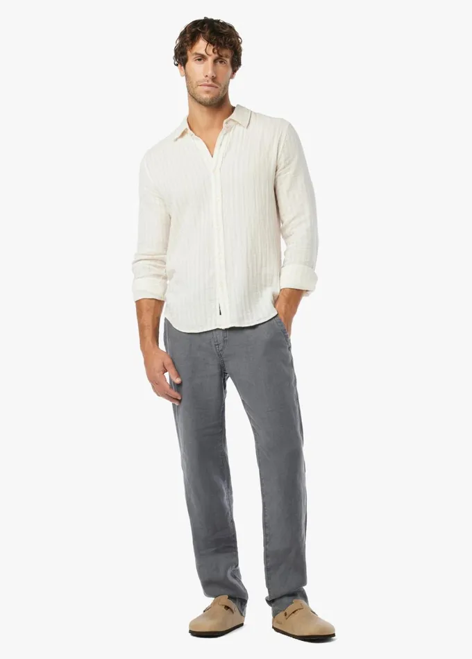 Men Special Inseams Joe039s Jeans EMERSON LINEN PANT Smoke