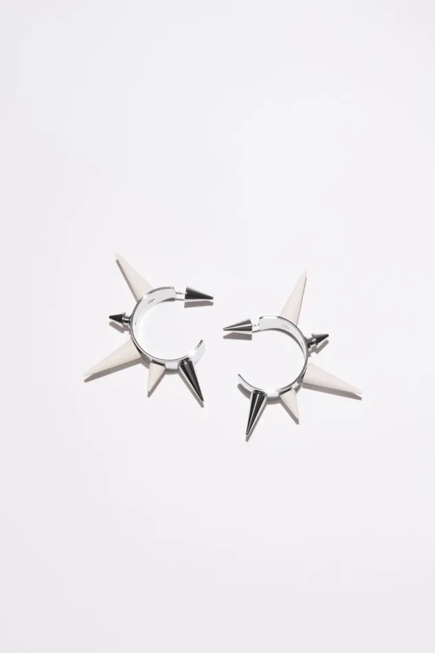 Men Spike Earrings Silver Acne Studios Jewellery