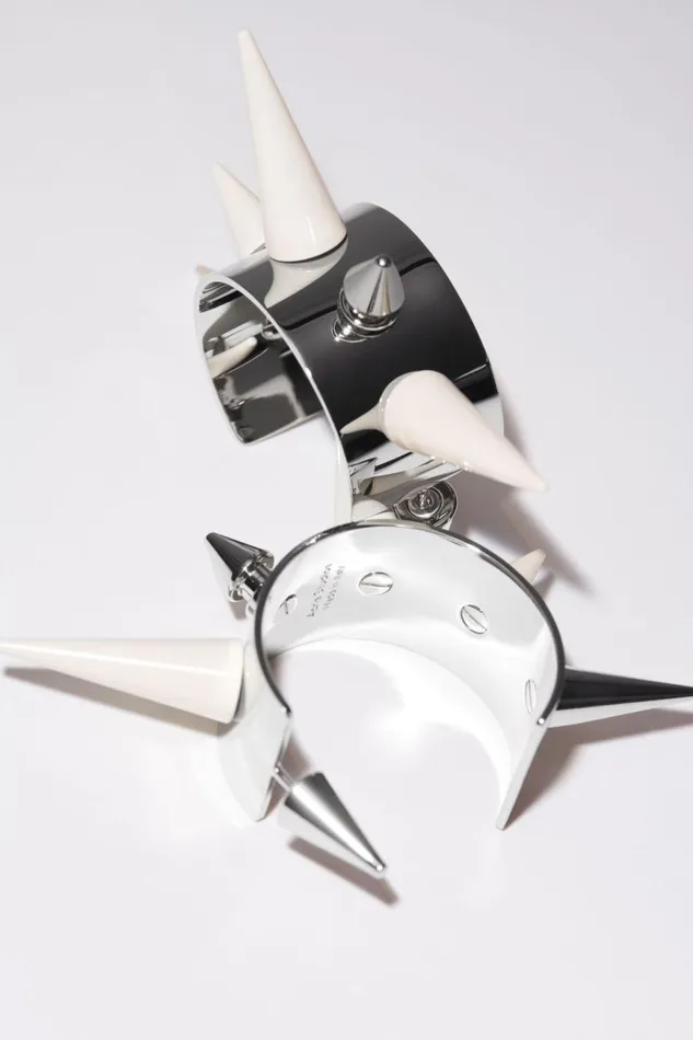 Men Spike Earrings Silver Acne Studios Jewellery