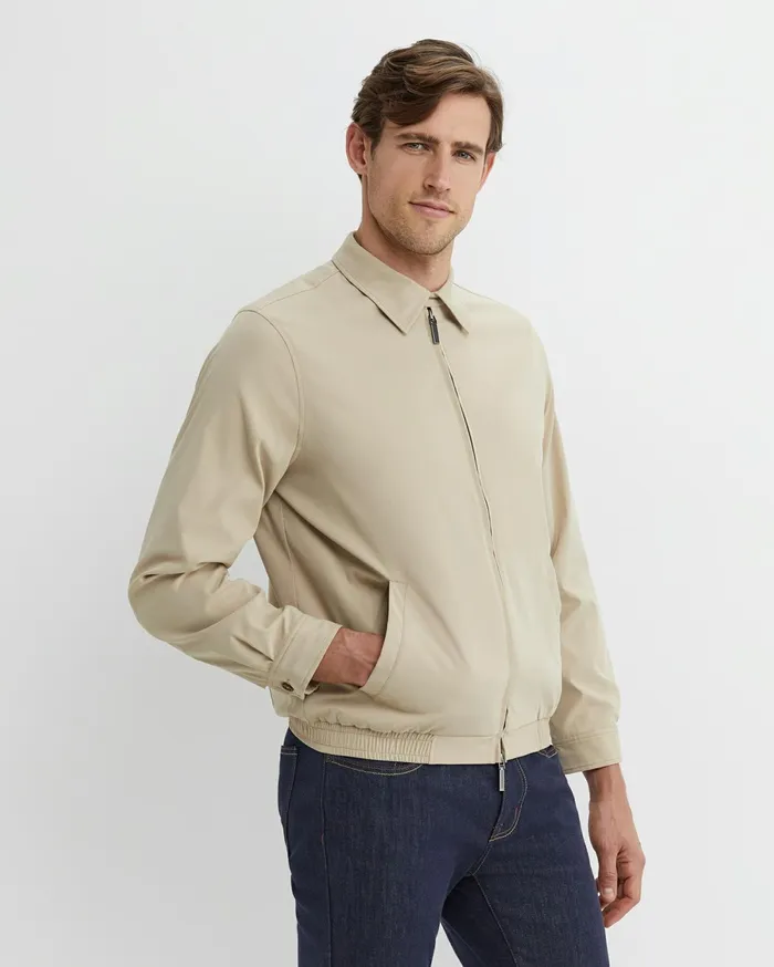 Men Sportscraft Jackets and Blazers Harrington Jacket Limestone
