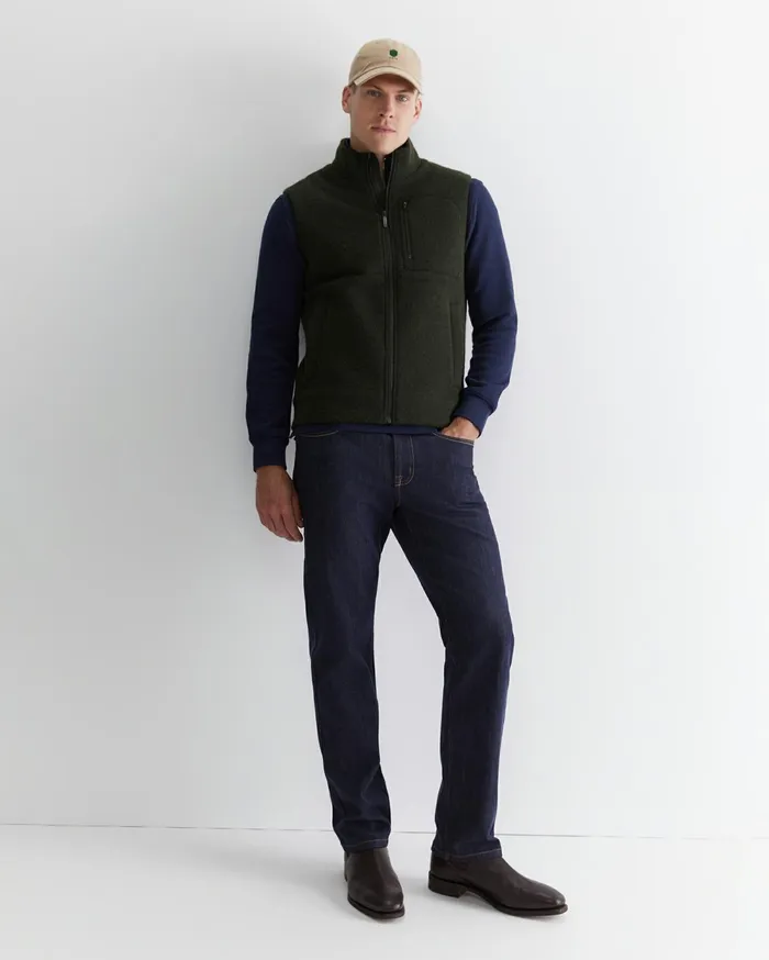 Men Sportscraft Jackets and Blazers Salford Wool Blend Vest Khaki