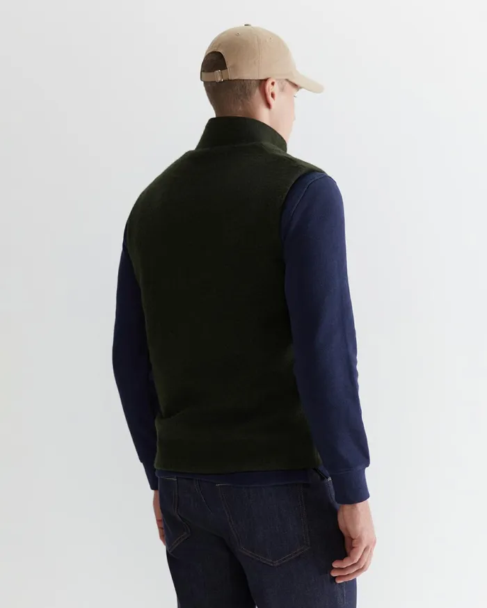 Men Sportscraft Jackets and Blazers Salford Wool Blend Vest Khaki