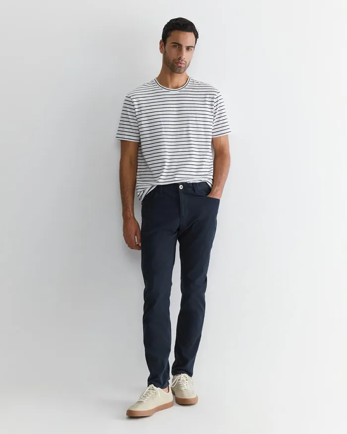 Men Sportscraft Pants Tapered Bedford Jean French Navy