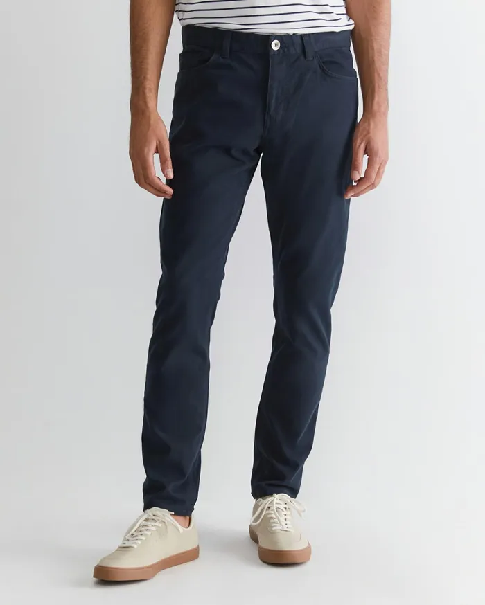 Men Sportscraft Pants Tapered Bedford Jean French Navy
