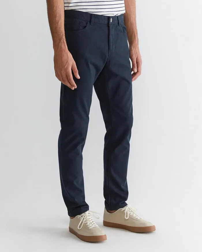 Men Sportscraft Pants Tapered Bedford Jean French Navy