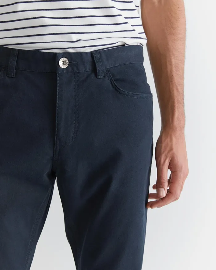 Men Sportscraft Pants Tapered Bedford Jean French Navy