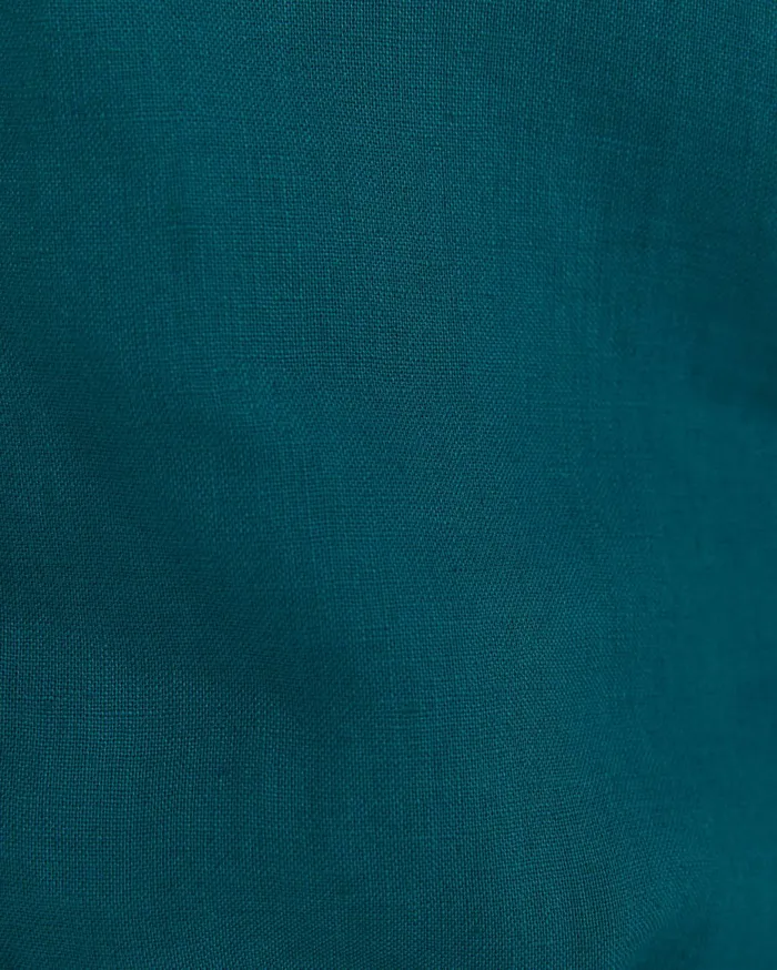 Men Sportscraft Shirts Long Sleeve Linen Shirt Dark Teal