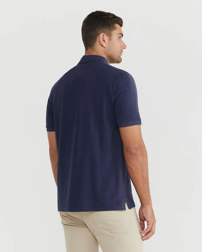 Men Sportscraft TShirts and Polos Pique Polo Melange Ink Melange