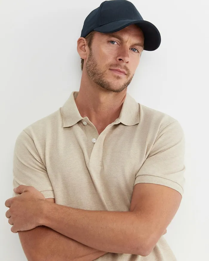 Men Sportscraft TShirts and Polos SC Melange Pique Polo Beige